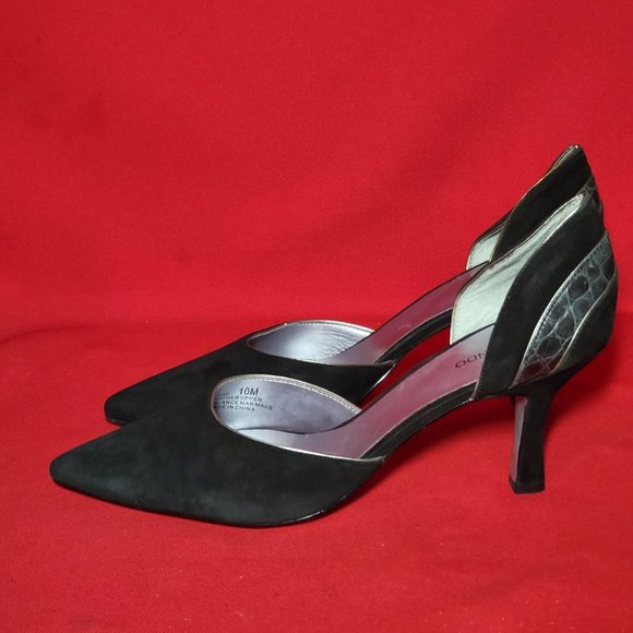 Alrando Womens Shoes Black Suede Ankle Wrap High Heels Pumps Size 10 - Picture 7 of 12